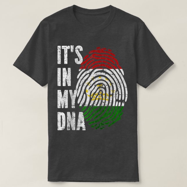 Camiseta ESTÁ EN MI ADN Bandera de Tayikistán Raglan tayiko (Diseño del anverso)