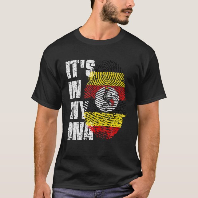 Camiseta ESTÁ EN MI ADN Bandera de Uganda (Anverso)