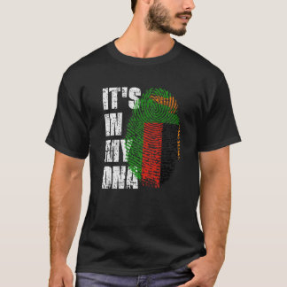 Camiseta ESTÁ EN MI ADN Bandera de Zambia Zambiana