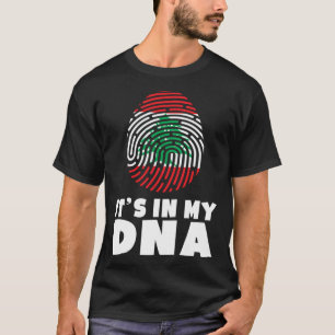 Camiseta Está en mi ADN Bandera del Líbano Orgullo Libanés 