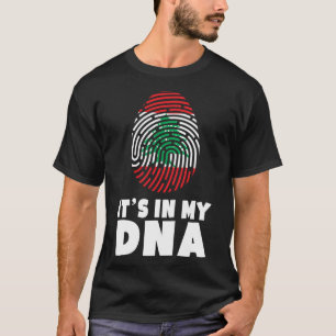 Camiseta Está en mi ADN Bandera del Líbano Orgulloso Orgull