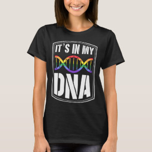Camiseta Está en mi ADN Bandera del Orgullo Gay LGBTQ doble