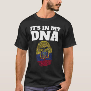 Camiseta Está en mi ADN Bandera Ecuador huella digital ecua