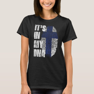Camiseta Está en mi ADN Bandera finlandesa Finlandesa