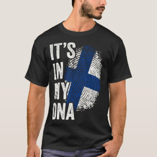Camiseta ESTÁ EN MI ADN Bandera Finlandia Raíces Finlandesa