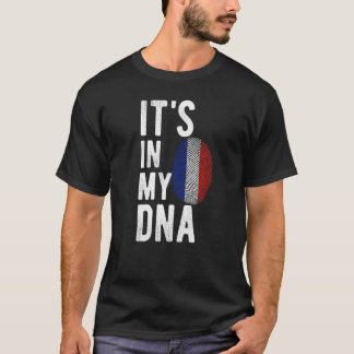 Camiseta ESTÁ EN MI ADN Bandera Francesa Hombres Orgullo Mu