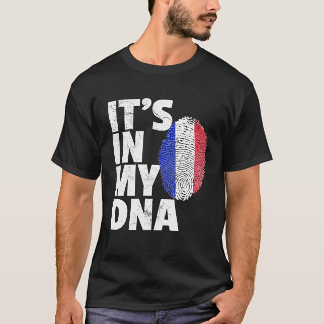 Camiseta Está En Mi Adn Bandera Francesa Orgullo Nacional C (Anverso)