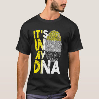 Camiseta Está en mi ADN Bandera garífuna afrocaribeña T-Shi