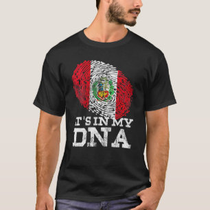 Camiseta Está en mi ADN Bandera hispana peruana de Perú