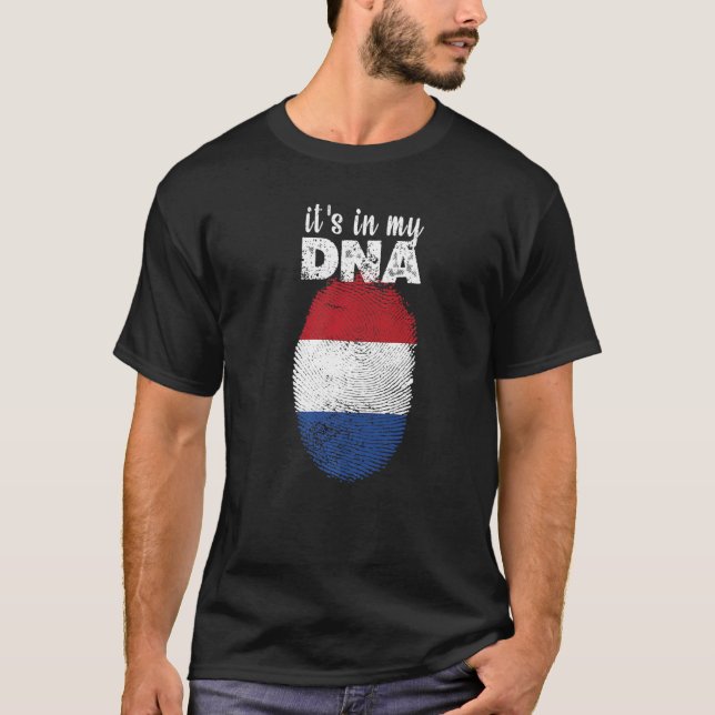 Camiseta Está en mi ADN Bandera holandesa Orgullosa Países  (Anverso)