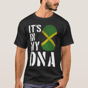 Camiseta Está en mi ADN Bandera jamaiquina huella digital B