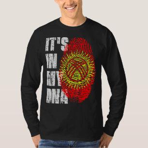 Camiseta Está En Mi Adn Bandera Kirguisa De Kirguistán