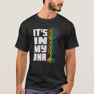 Camiseta Está en mi ADN Bandera LGBT Gay Arcoiris transgéne