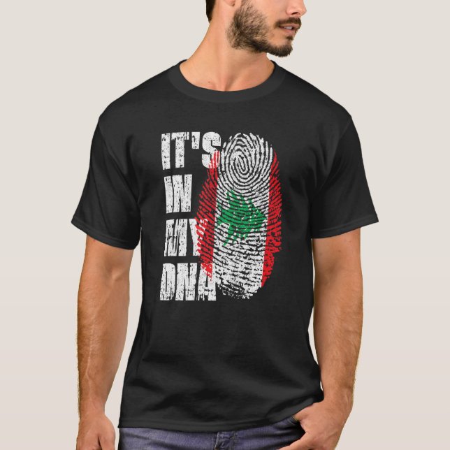 Camiseta Está en mi ADN Bandera libanesa (Anverso)