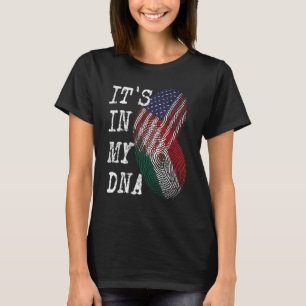 Camiseta ESTÁ EN MI ADN Bandera Mexicana De Huellas Digital