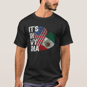 Camiseta Está en mi ADN Bandera mexicano americana México I