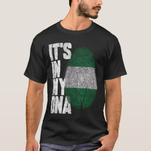 Camiseta Está en mi ADN Bandera nigeriana orgullosa de Nige