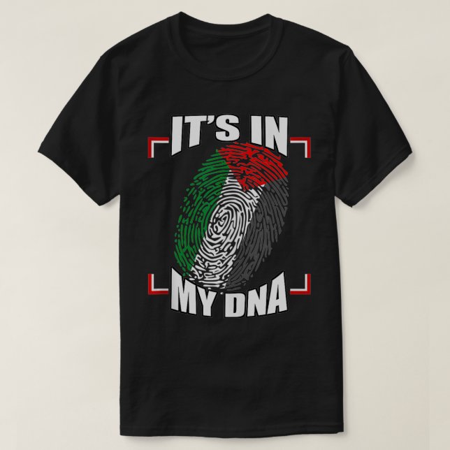 Camiseta Está en mi ADN Bandera Palestina árabe palestina (Diseño del anverso)