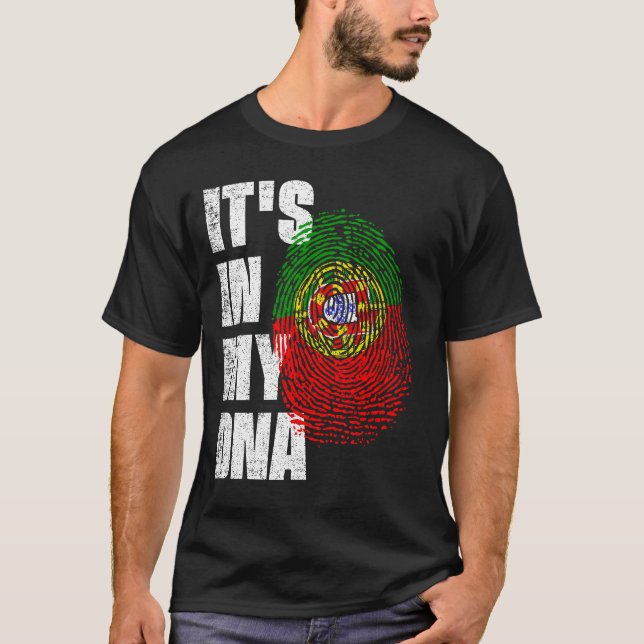 Camiseta ESTÁ EN MI ADN Bandera Portugal (Anverso)