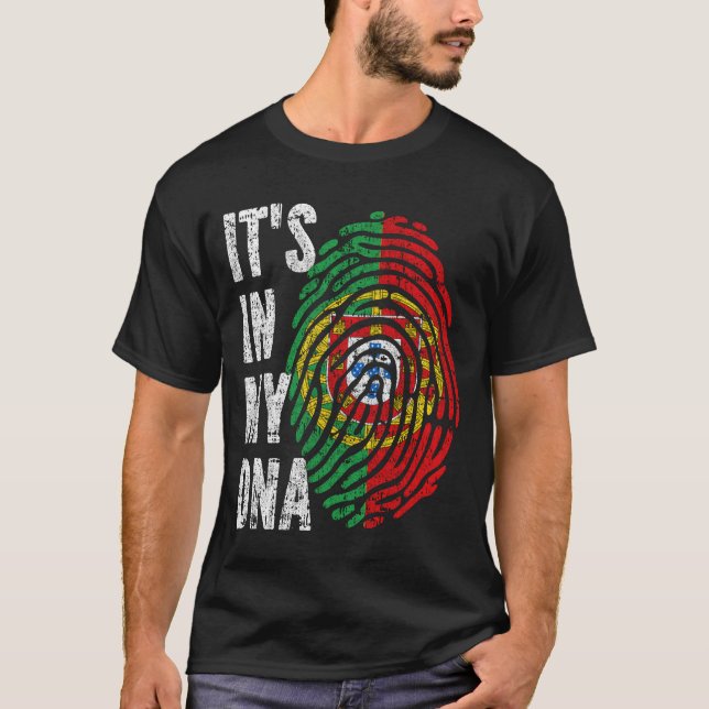 Camiseta ESTÁ EN MI ADN Bandera Portugal Hombres Mujeres (Anverso)