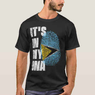 Camiseta ESTÁ EN MI ADN Bandera Santa Lucía
