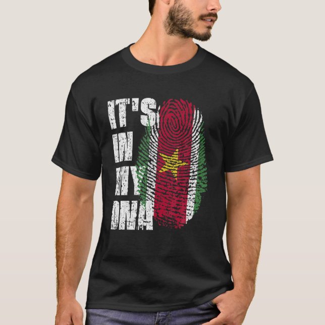 Camiseta ESTÁ EN MI ADN Bandera Surinamesa de Surinam (Anverso)
