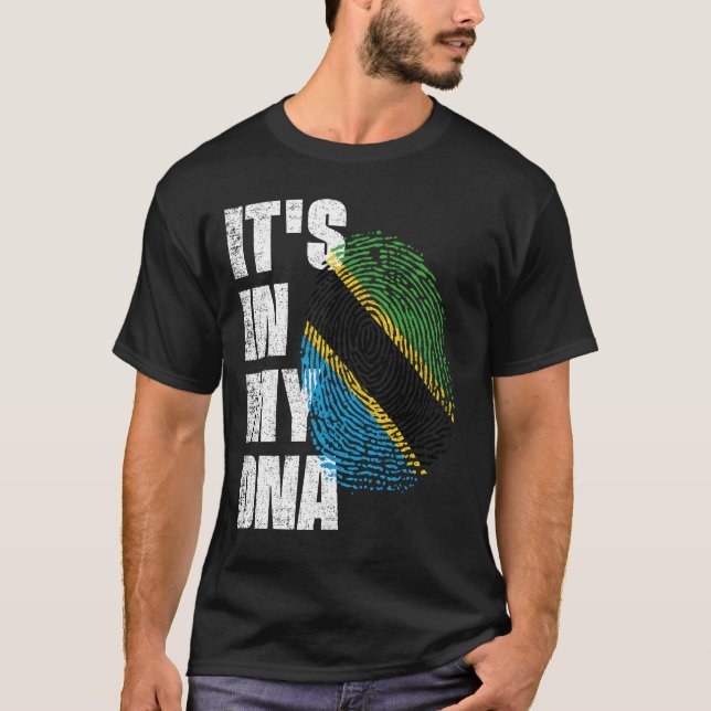 Camiseta ESTÁ EN MI ADN Bandera Tanzania (Anverso)