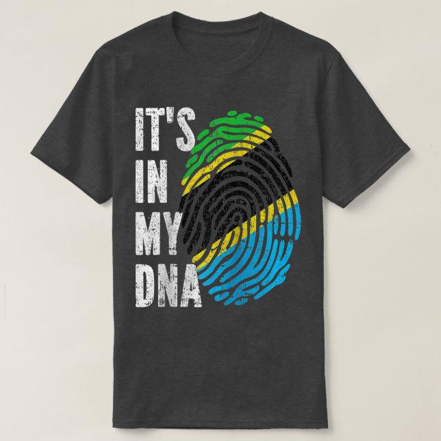Camiseta ESTÁ EN MI ADN Bandera Tanzania Base Raglan tanzan (Diseño del anverso)