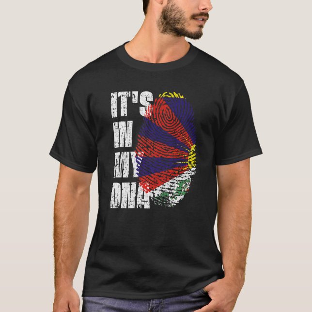 Camiseta Está en mi ADN Bandera tibetana (Anverso)