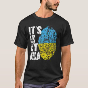 Camiseta Está en mi ADN Bandera ucraniana de Ucrania