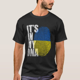 Camiseta Está en mi ADN Bandera ucraniana Orgullo de Ucrani