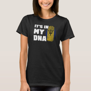 Camiseta Está En Mi ADN Barbados Bandera Huella Dactilar Ho
