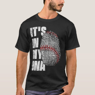 Camiseta ESTÁ EN MI ADN Béisbol Deportes de huellas digital