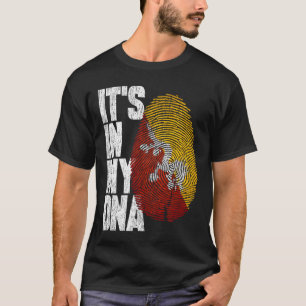 Camiseta Está en mi ADN Butanés Orgulloso Bandera de Bután