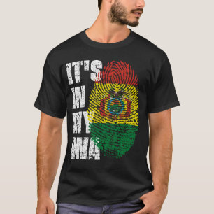 Camiseta ESTÁ EN MI ADN Chica de niños con bandera bolivian