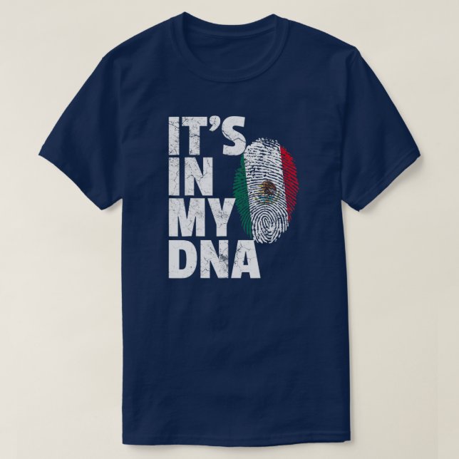 Camiseta Está en mi ADN Cinco De Mayo Bandera Mexicana Méxi (Diseño del anverso)