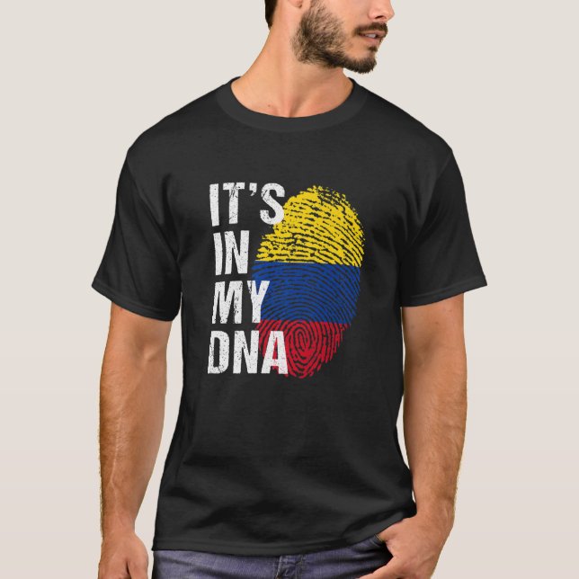 Camiseta Está en mi ADN colombiano Orgullo colombia Hombres (Anverso)