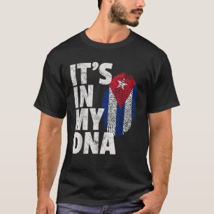 Camiseta ESTÁ EN MI ADN Cuba Bandera País de la Bandera Cub