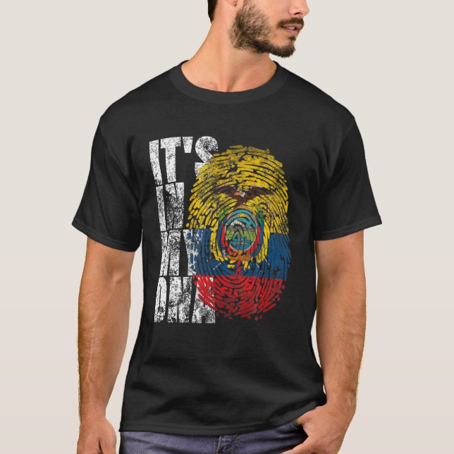 Camiseta Está en mi ADN Ecuador Bandera ecuatoriana para ho (Anverso)