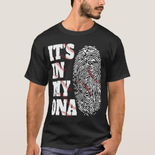 Camiseta Está en mi ADN El Béisbol tiene huellas digitales