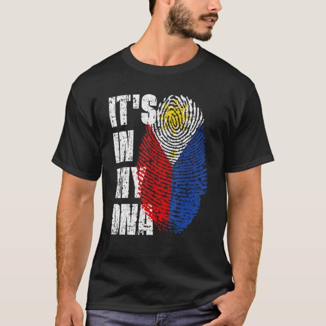 Camiseta Está en mi ADN Filipinas bandera filipina (Anverso)