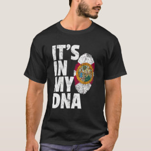 Camiseta Está en mi ADN Florida Huella Dactilar Orgullo Flo