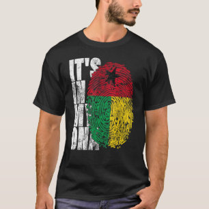 Camiseta Está En Mi Adn Guinea Bissau Gráfico Para Hombres 