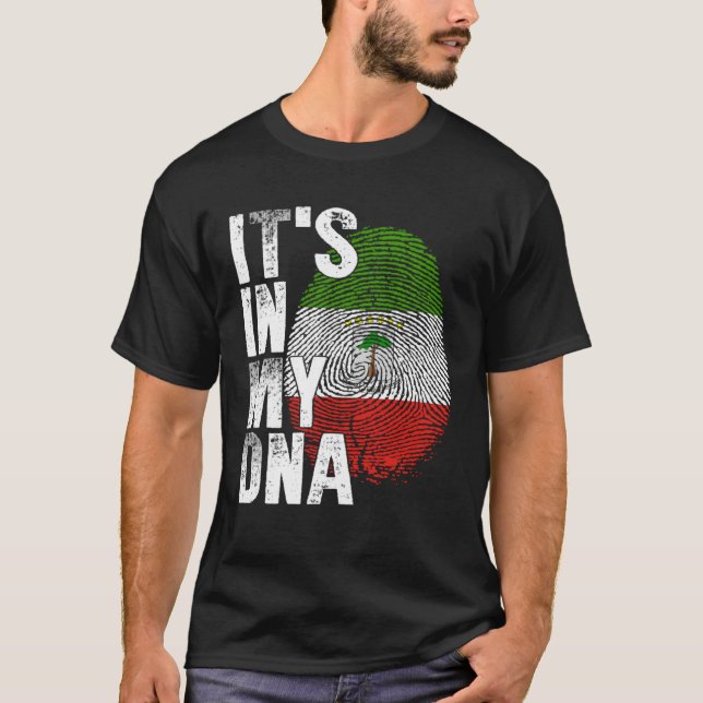 Camiseta Está en mi ADN Guinea Ecuatorial Gráfico F (Anverso)