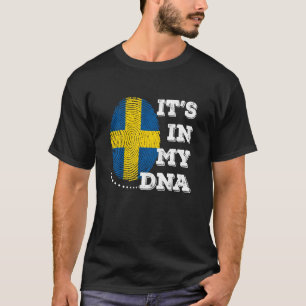 Camiseta ESTÁ EN MI ADN Hombres Bandera de Suecia Dulces Sw