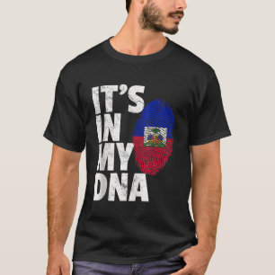 Camiseta ESTÁ EN MI ADN Hombres haitianos de la bandera hai