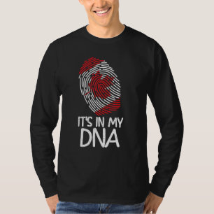 Camiseta Está en mi ADN   Huella dactilar de la bandera can