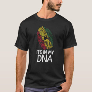 Camiseta Está en mi ADN  Huella dactilar de la bandera ghan