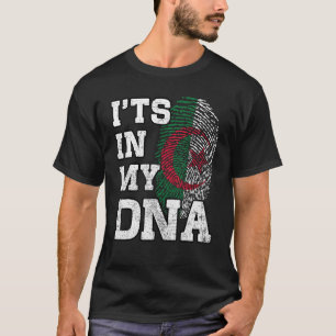 Camiseta Está en mi ADN Huella digital argelina Orgullosa A