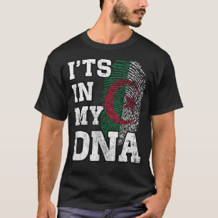Camiseta Está en mi ADN Huella digital argelina Orgullosa A